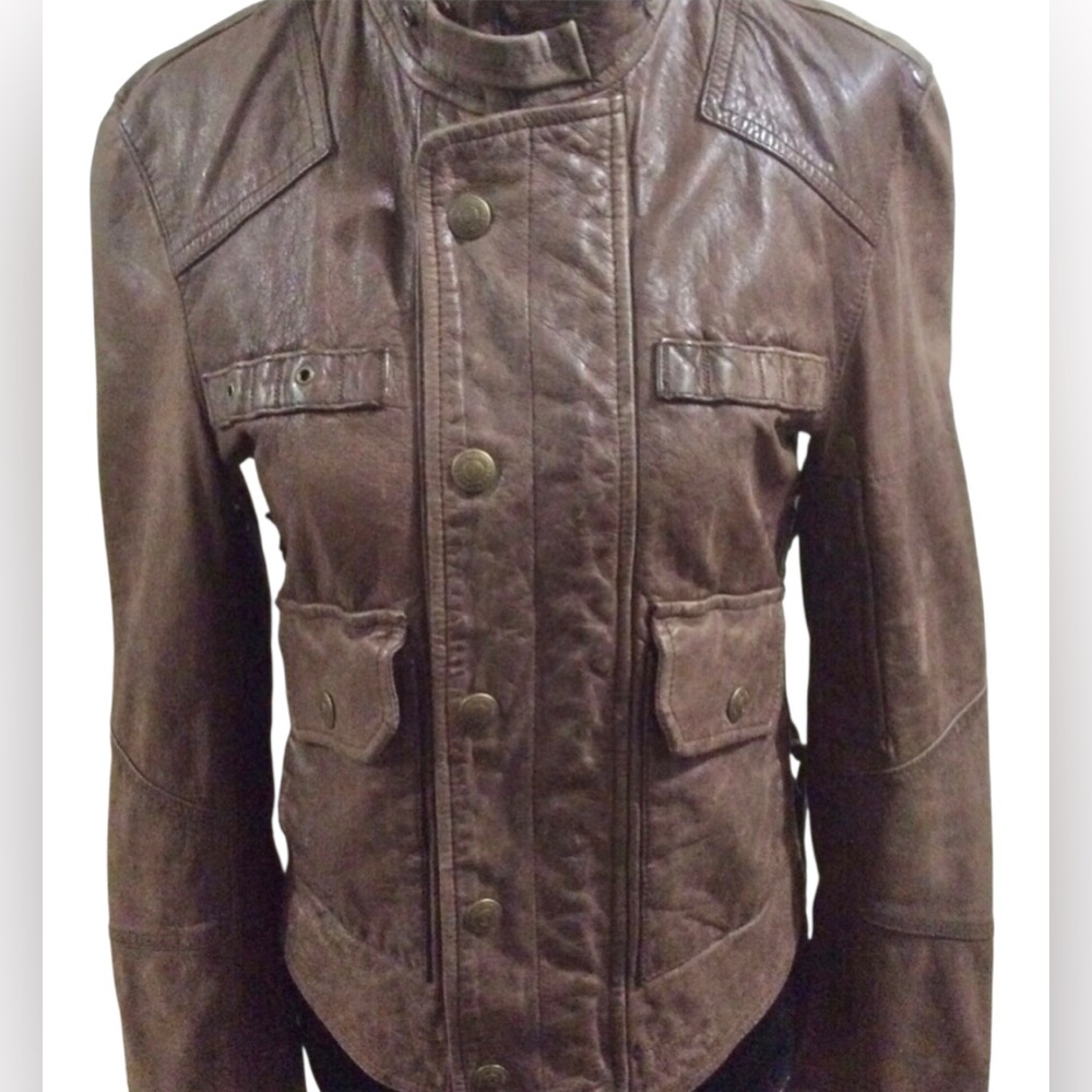 💗True Religion World Tour Rocker leather jacket💗 - Picture 2 of 16